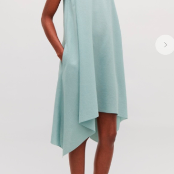 COS Blue Draped Dress US 4 - Picture 4 of 6